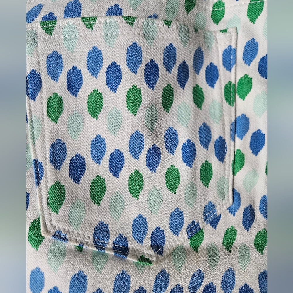 VINEYARD VINES Ikat Dot Print Denim Jeans | SZ 8 - Picture 9 of 11